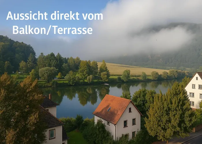 Traumhafte Mit Balkon & Flussblick In Neckarsteinach, 15km Heidelberg